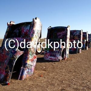 Cadillac Ranch signed photographer print